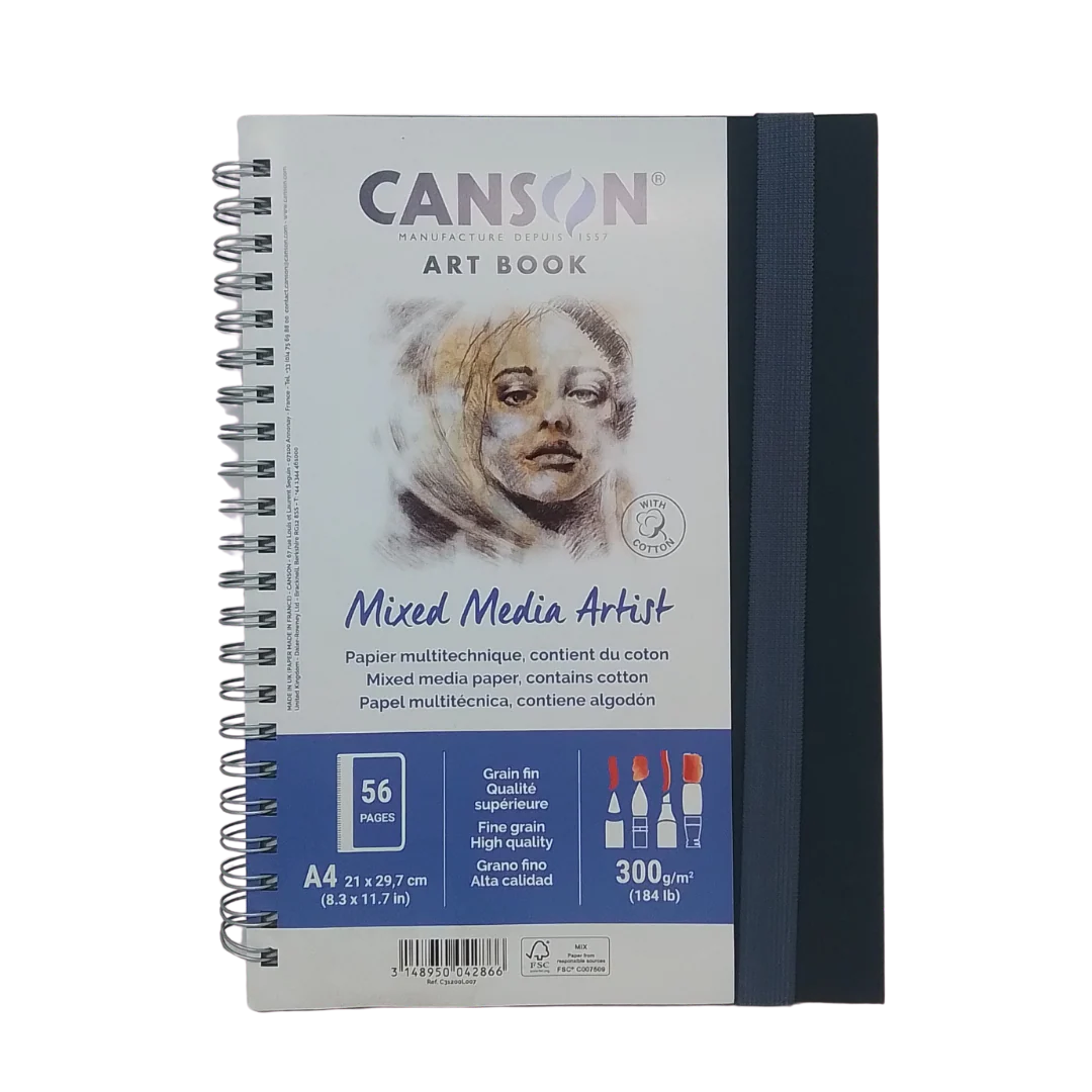 CANSON – MIXED MEDIA ARTIST ART BOOK A4 300GR LL