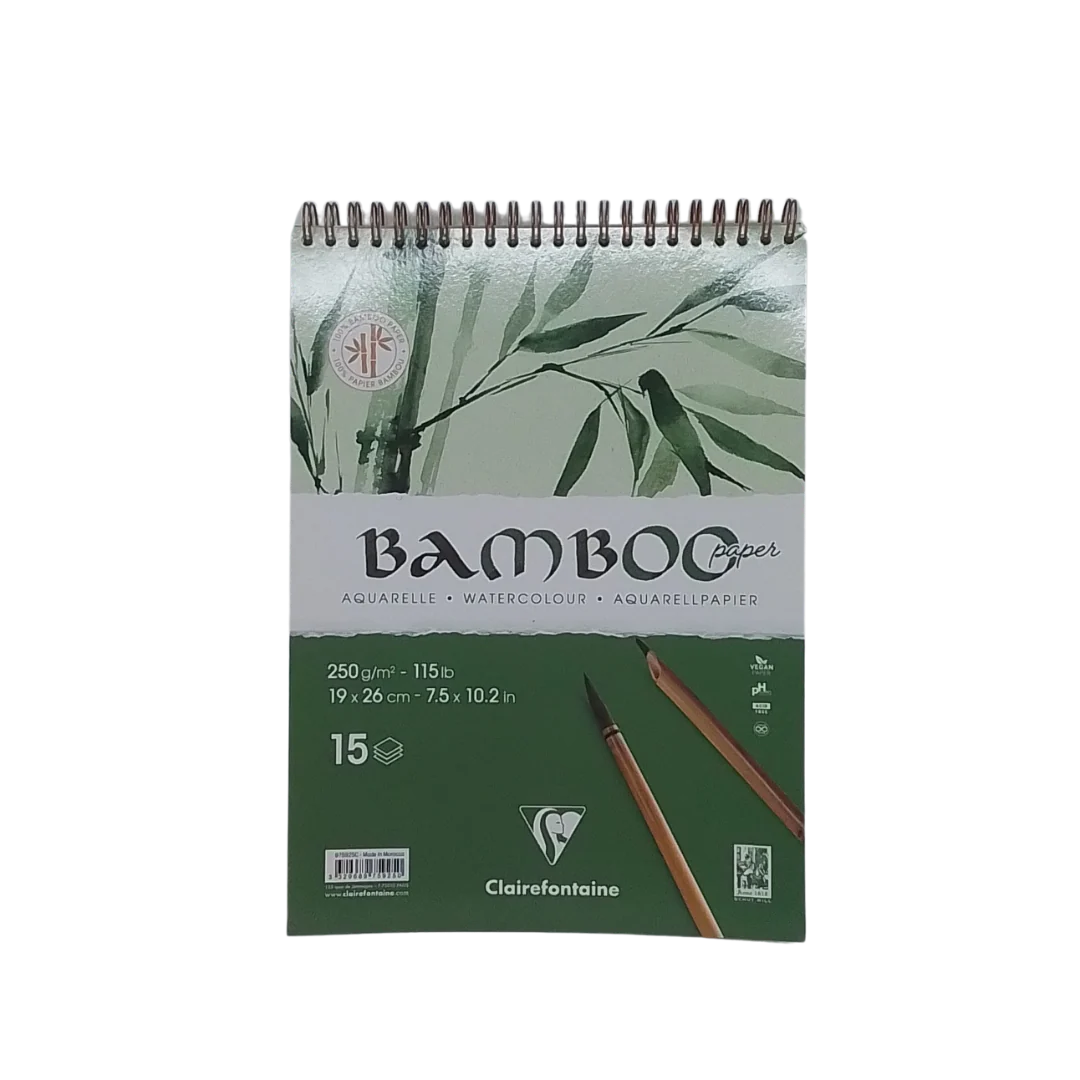 CLAIREFONTAINE – BLOCCO BAMBOO PAPER 250GR 19X26 SPIRALE LC