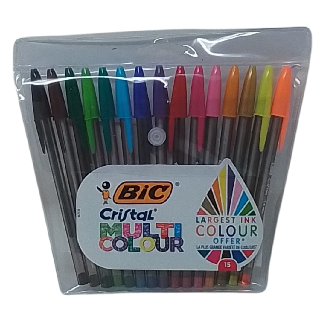 BIC – CRISTAL MULTICOLOR CONF. 15 PENNE COLORATE