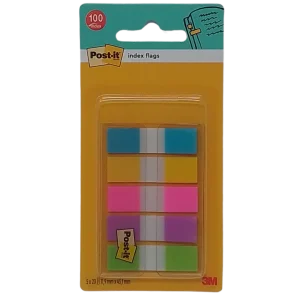 3M - POST-IT SEGNAPAGINA ADESIVI RIPOSIZIONABILI E SCRIVIBILI 11,9X43,1MM BLU/GIALLO/ROSA/VIOLA/VERDE