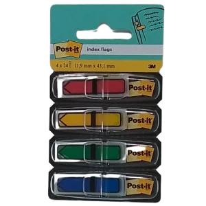 3M - POST-IT SEGNAPAGINA ADESIVI A FRECCIA RIPOSIZIONABILI E SCRIVIBILI 11,9X43,1MM ROSSO/GIALLO/VERDE/BLU