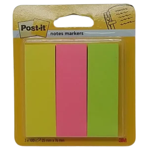 3M - POST-IT FOGLIETTI ADESIVI RIPOSIZIONABILI 25X76MM