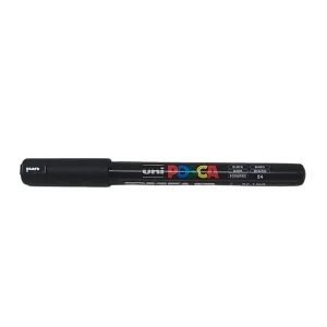 UNI - POSCA PENNARELLO A VERNICE PC-1MR (PUNTA 0.7) 24 NERO