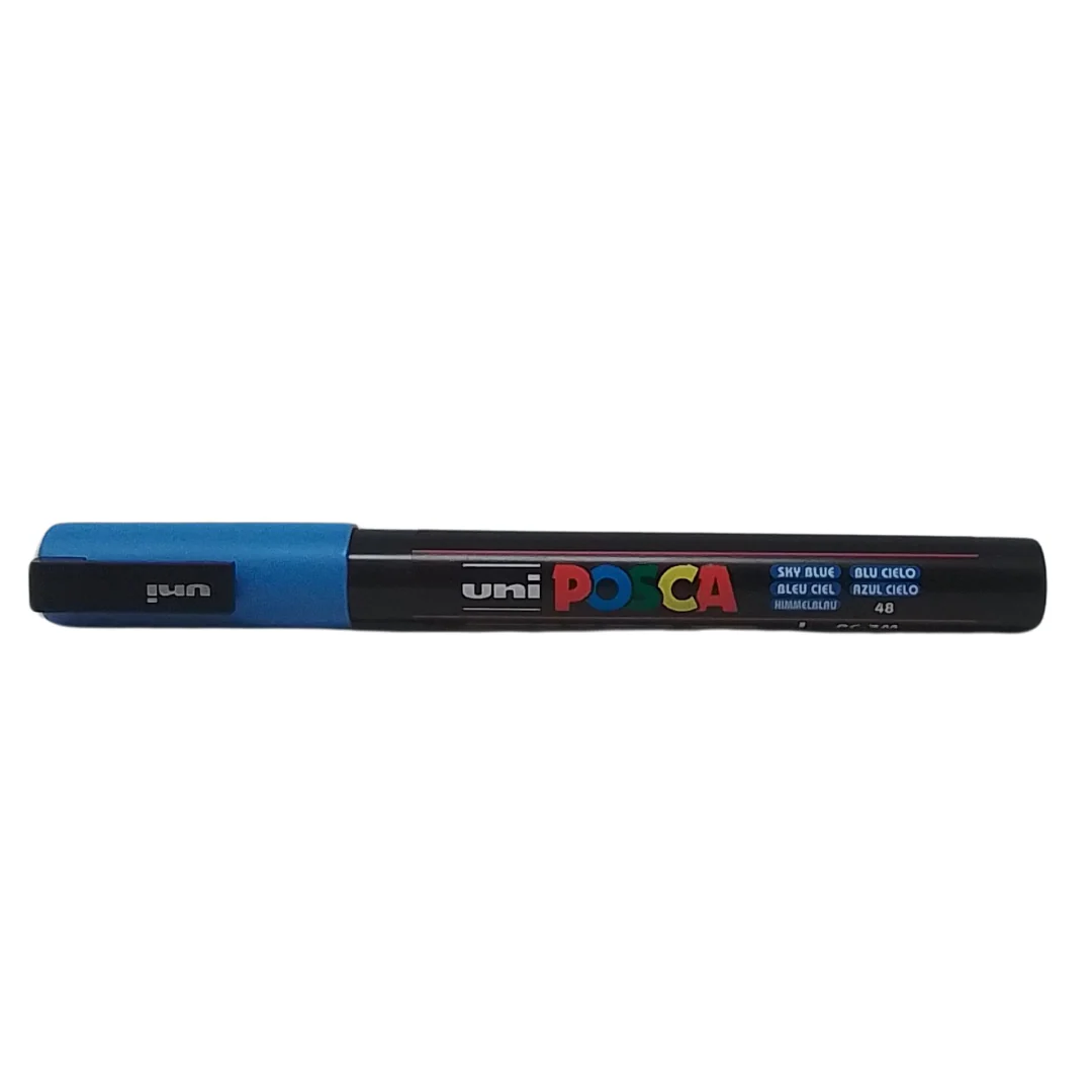 UNI – POSCA PENNARELLO A VERNICE PC-3M (PUNTA 0.9-1.3MM) 48 BLU CIELO