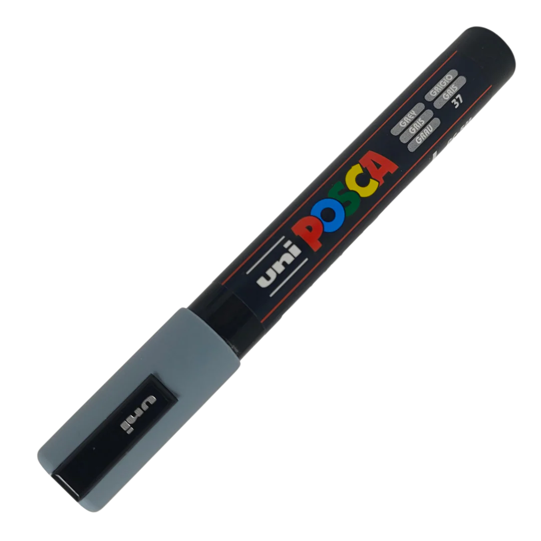 UNI – POSCA PENNARELLO A VERNICE PC-5M (1.8-2.5 MM) 37 GRIGIO
