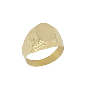 Anello Uomo Ovale in Oro Giallo 18 Carati di 5.80 Grammi.