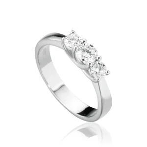 Anello Donna Modello Trilogy in Oro 18 Carati con Diamanti.