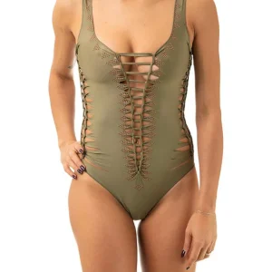 INTERO Donna PIN UP senza Imbottitura  slip brasiliana Verde