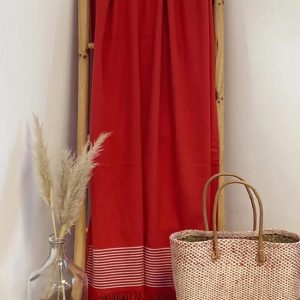 TELO MARE UNISEX COMPTOIR DE LA PLAGE COTONE   Rosso