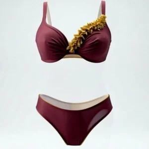 BIKINI Donna BERNE' FERRETTO Coppa E slip regolare Bordeau