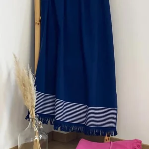 TELO MARE UNISEX COMPTOIR DE LA PLAGE COTONE   Blu