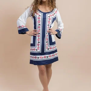 ABITO Donna RAFFAELA D'ANGELO   CORTO Bianco/blu