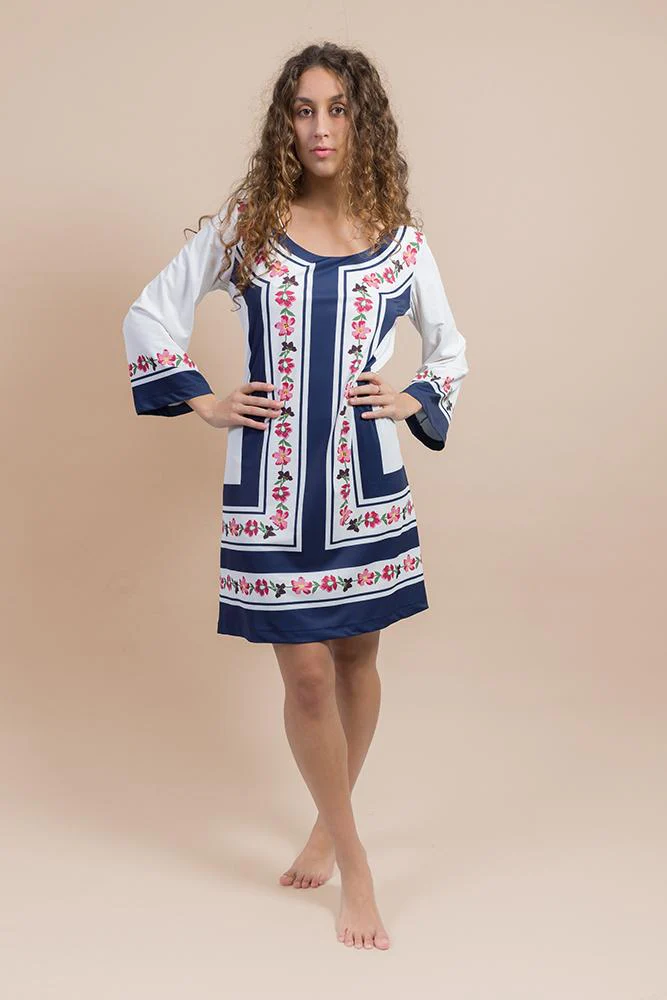 ABITO Donna RAFFAELA D’ANGELO   CORTO Bianco/blu