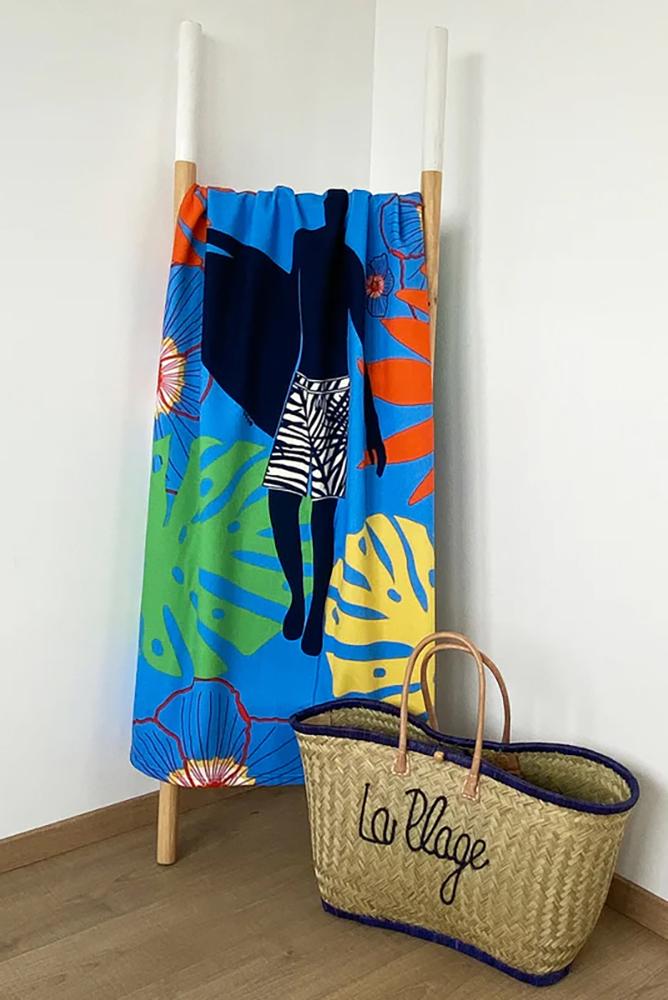 TELO MARE UNISEX COMPTOIR DE LA PLAGE MICROFIBRA   Azzurro