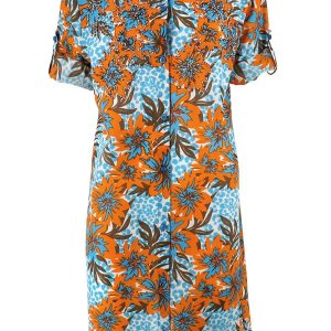 KAFTANO Donna KARAKORUM   CORTO Fantasia turchese/arancione