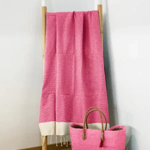 TELO MARE UNISEX COMPTOIR DE LA PLAGE COTONE   Fucsia
