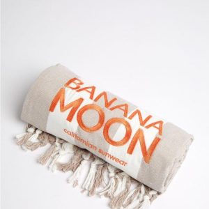 TELO MARE UNISEX BANANA MOON COTONE   bianco/Ecru
