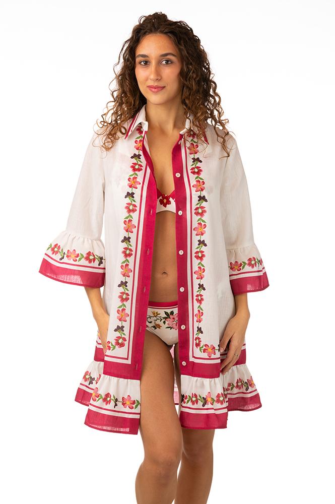 ABITO Donna RAFFAELA D’ANGELO   CORTO Bianco/rosso