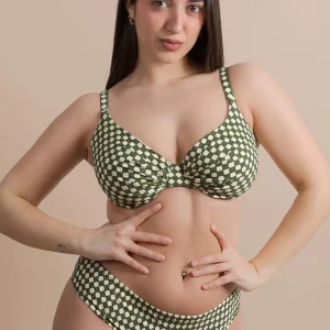 BIKINI Donna BERNE' FERRETTO Coppa E slip coprente Verde