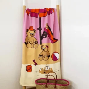 TELO MARE Bambino COMPTOIR DE LA PLAGE MICROFIBRA   Rosa