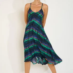 ABITO Donna BANANA MOON   LUNGO Blu