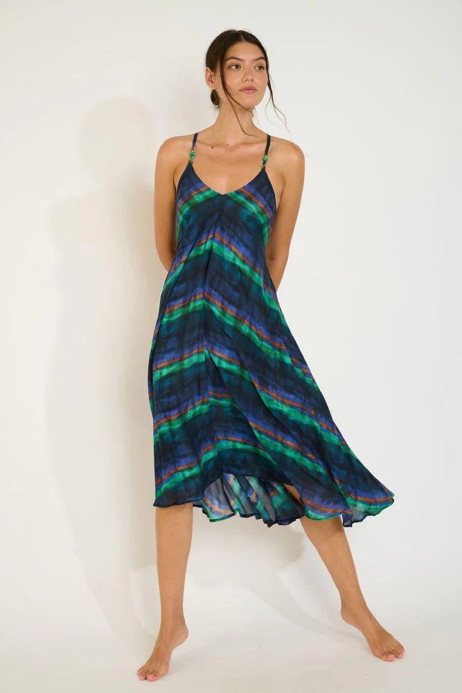 ABITO Donna BANANA MOON   LUNGO Blu