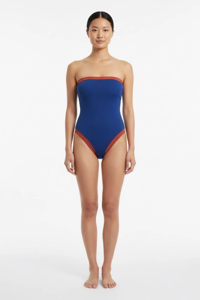 INTERO Donna RAGGIANTI a Fascia  slip regolare Blu/coccio