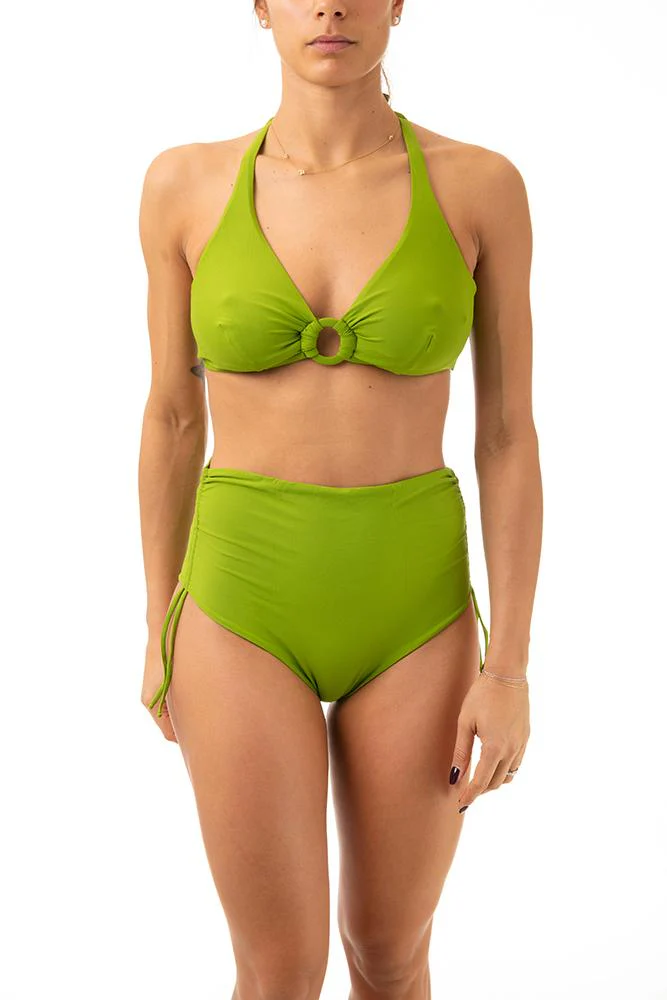 BIKINI Donna OLIVIA FERRETTO Coppa C slip Alto Verde