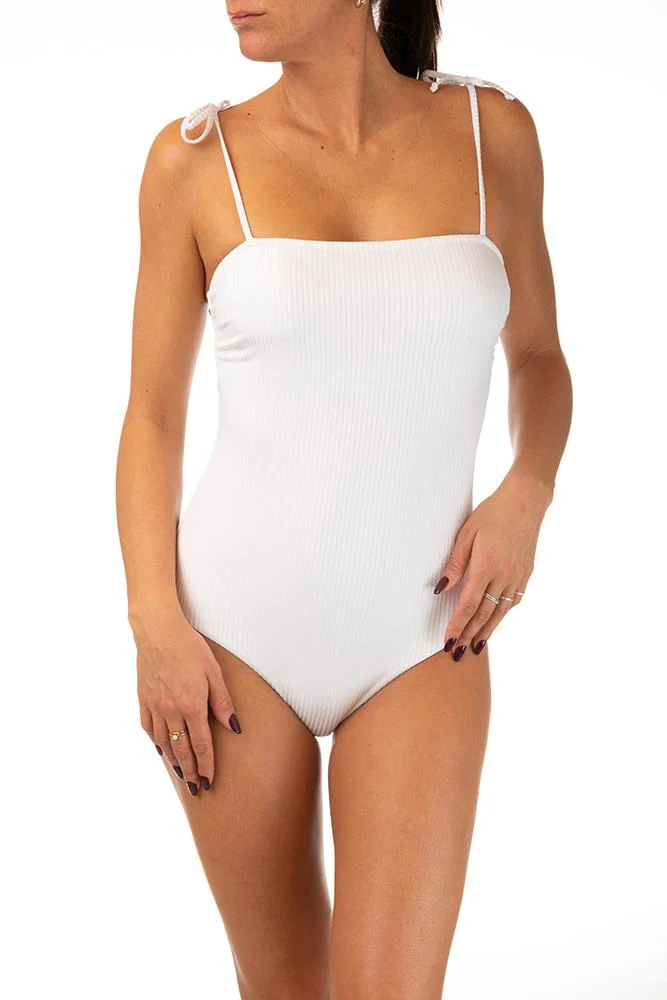 INTERO Donna BE BEACH a Fascia  slip brasiliana Bianco