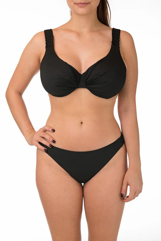 BIKINI Donna BERNE’ FERRETTO Coppa E slip regolare Nero