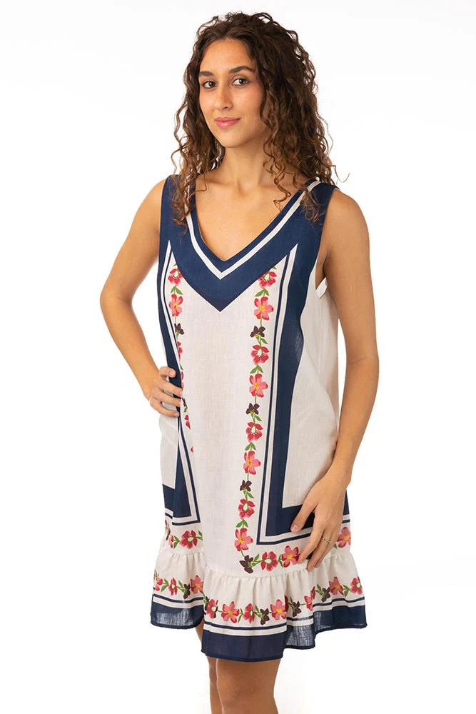 ABITO Donna RAFFAELA D’ANGELO   CORTO Bianco/blu