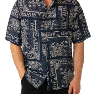 MAGLIA Uomo TOOCO CAMICIA   Blu fantasia