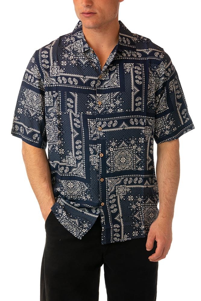 MAGLIA Uomo TOOCO CAMICIA   Blu fantasia