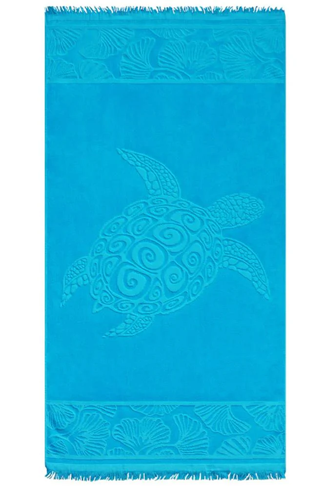 TELO MARE UNISEX COMPTOIR DE LA PLAGE SPUGNA   Celeste