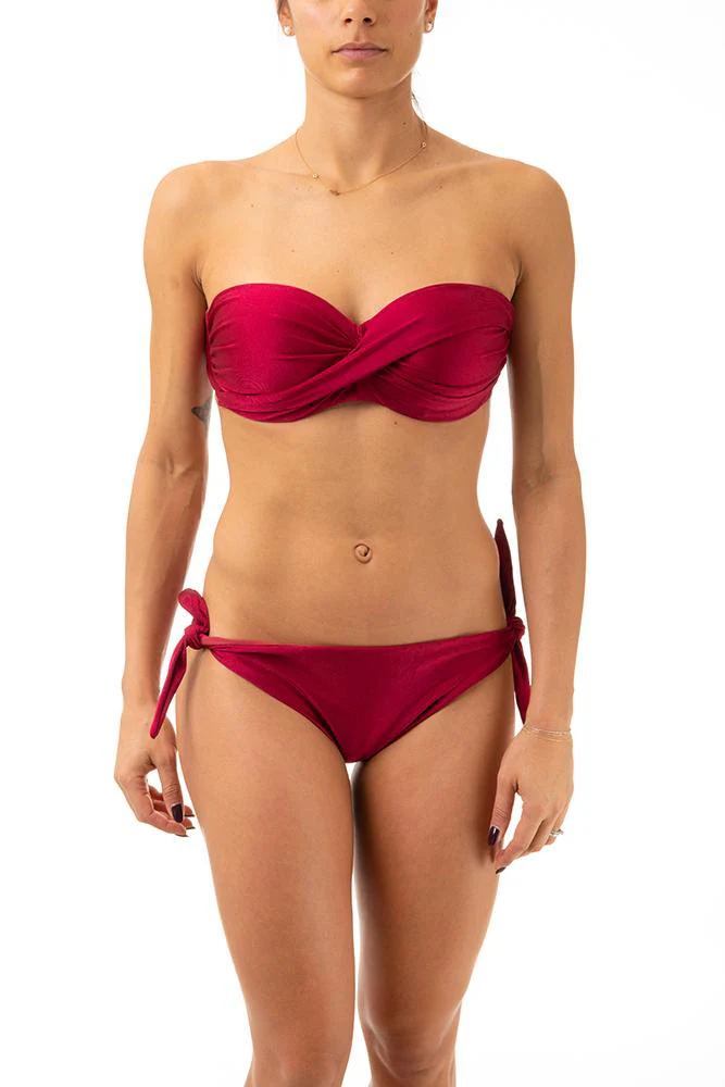 BIKINI Donna OLIVIA FASCIA Coppa C slip regolare Bordeaux
