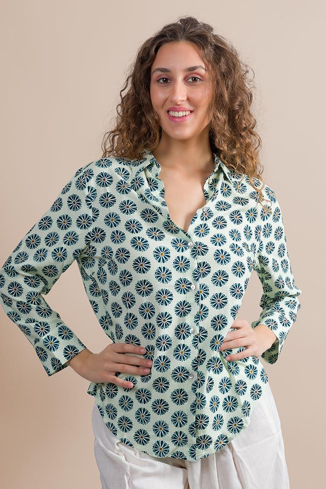 TOP Donna Isa B    Grigio/verde