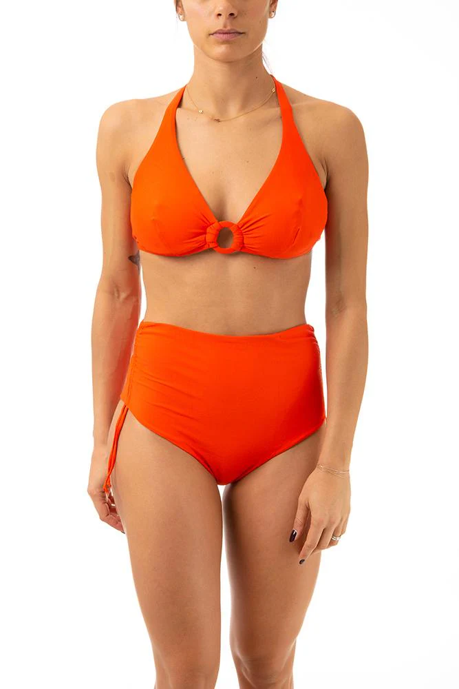 BIKINI Donna OLIVIA FERRETTO Coppa C slip Alto Arancio