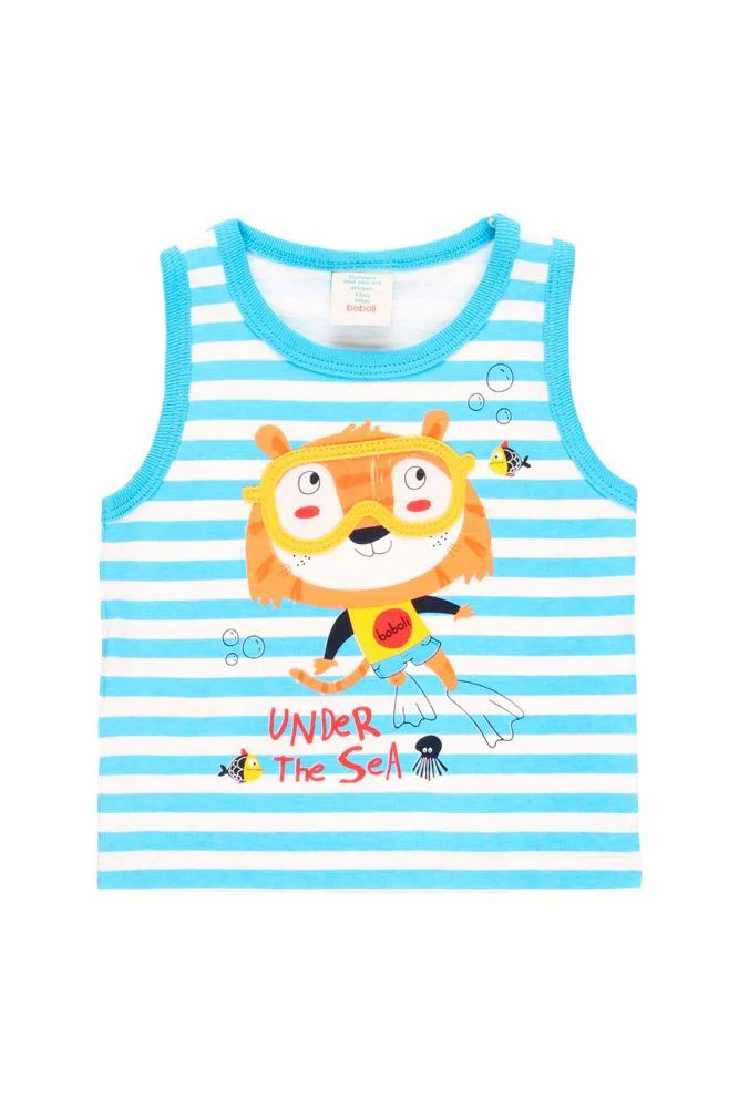 MAGLIA Bambino BOBOLI CANOTTA   Azzurro