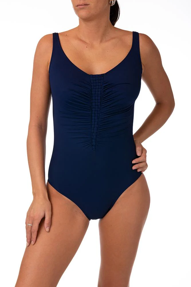 INTERO Donna BERNE’ senza Imbottitura Coppa G slip coprente Blu