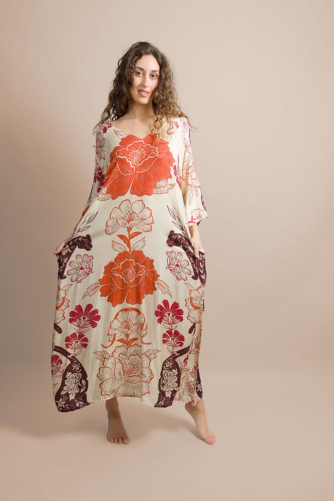 ABITO Donna PAHIESA   LUNGO Marrone