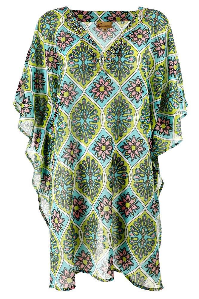 ABITO Donna KARAKORUM   CORTO Lime fantasia