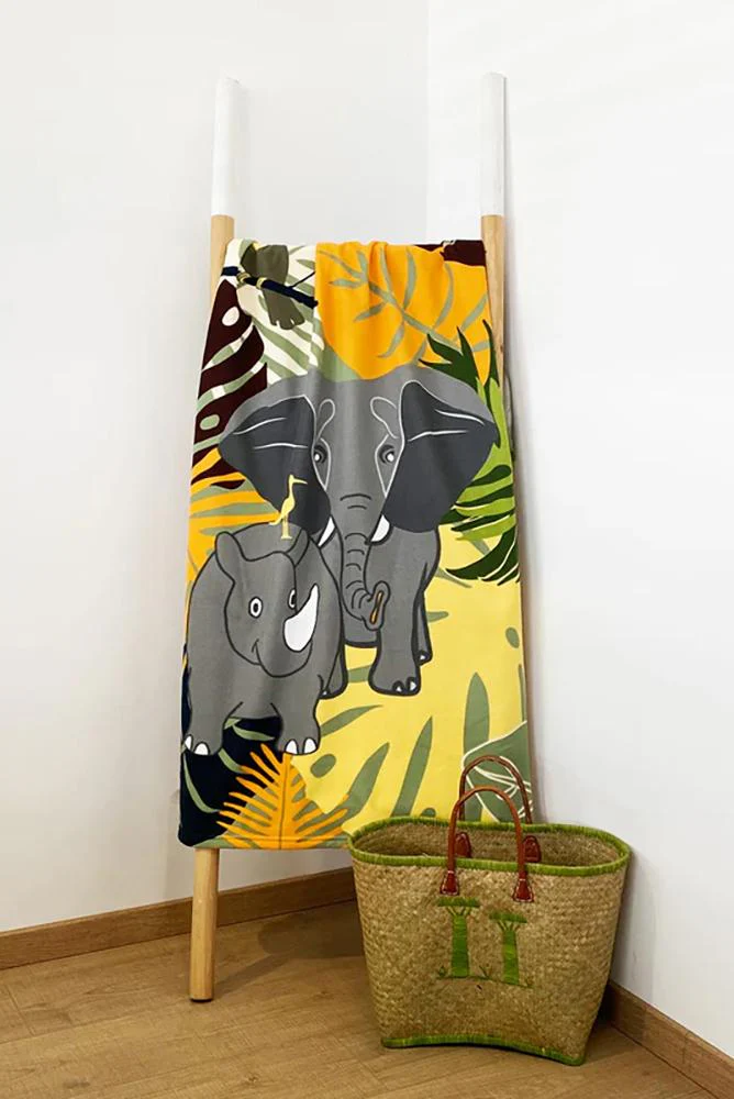 TELO MARE Bambino COMPTOIR DE LA PLAGE MICROFIBRA   Verde