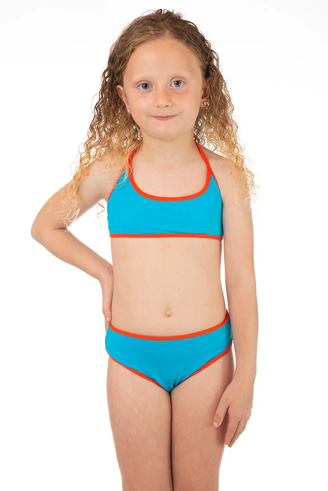 BIKINI BAMBINA BE BEACH    Celeste/arancio