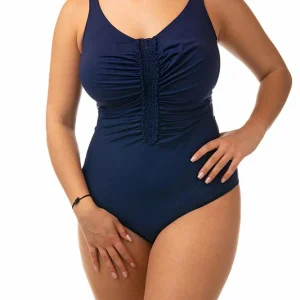 INTERO Donna BERNE' senza Imbottitura Coppa D slip coprente Blu