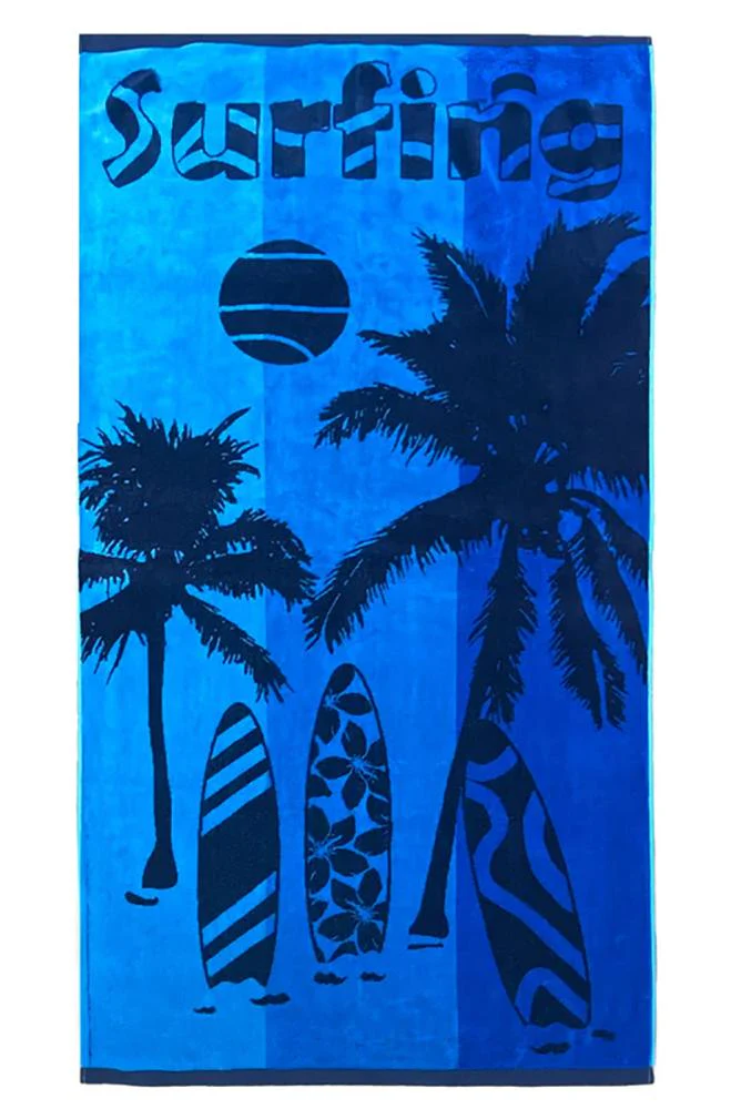 TELO MARE UNISEX COMPTOIR DE LA PLAGE SPUGNA   Blu