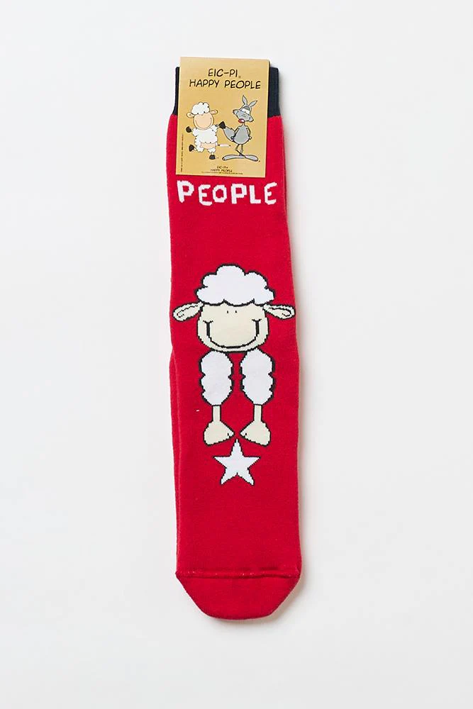 CALZE BAMBINA HAPPY PEOPLE    Rosso