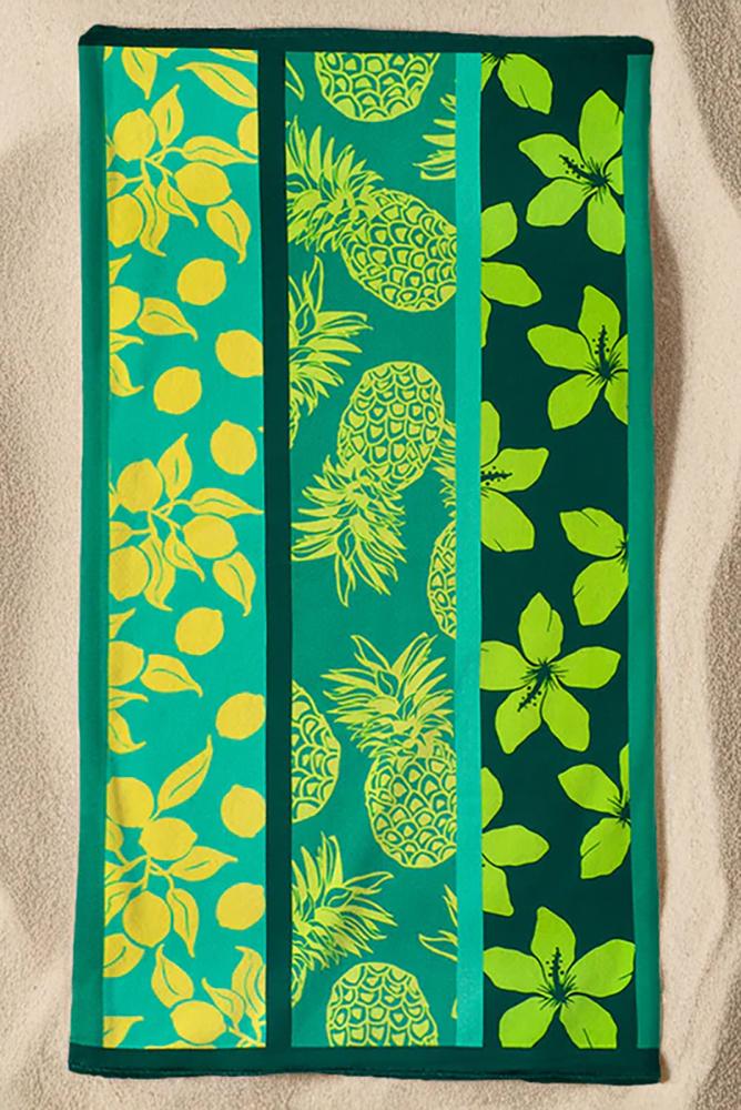 TELO MARE UNISEX COMPTOIR DE LA PLAGE MICROFIBRA   Verde