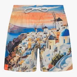 BOXER Bambino SUN 68 con elastico  CORTO Arancio