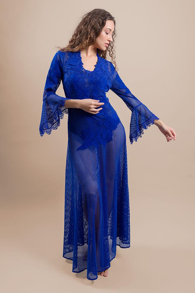 ABITO Donna MARJOLAINE   LUNGO Blu