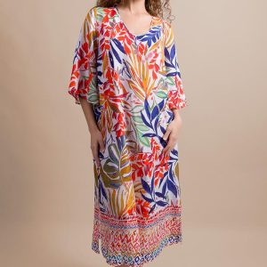 KAFTANO Donna CHARMLINE   LUNGO Bianco